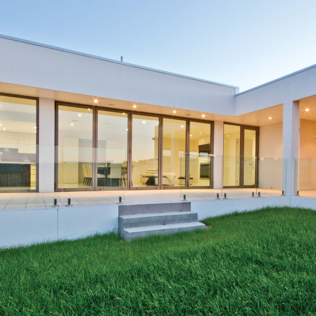 Aluminium bifold doors which look contemporary in this new build project