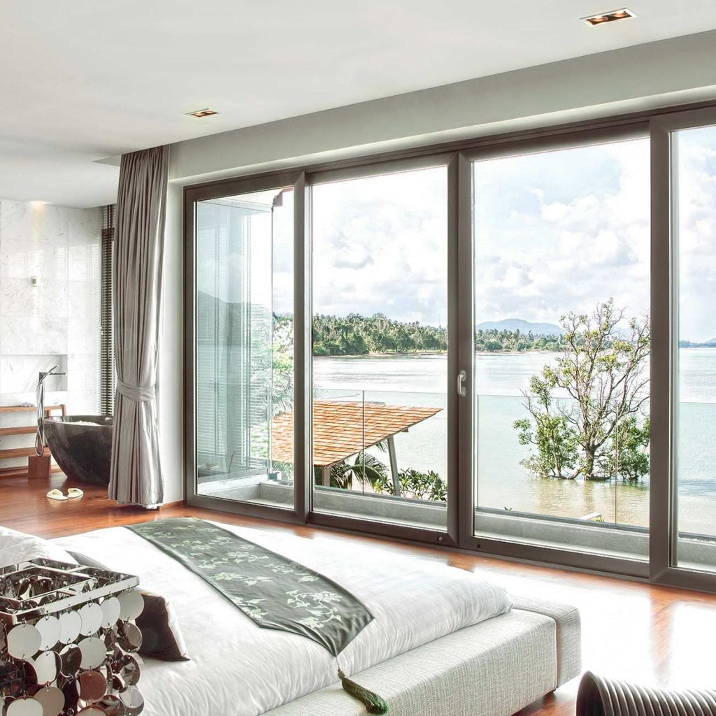 Highly secure patio door used as a balcony opening