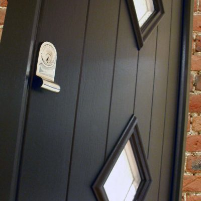 Black solidor composite door