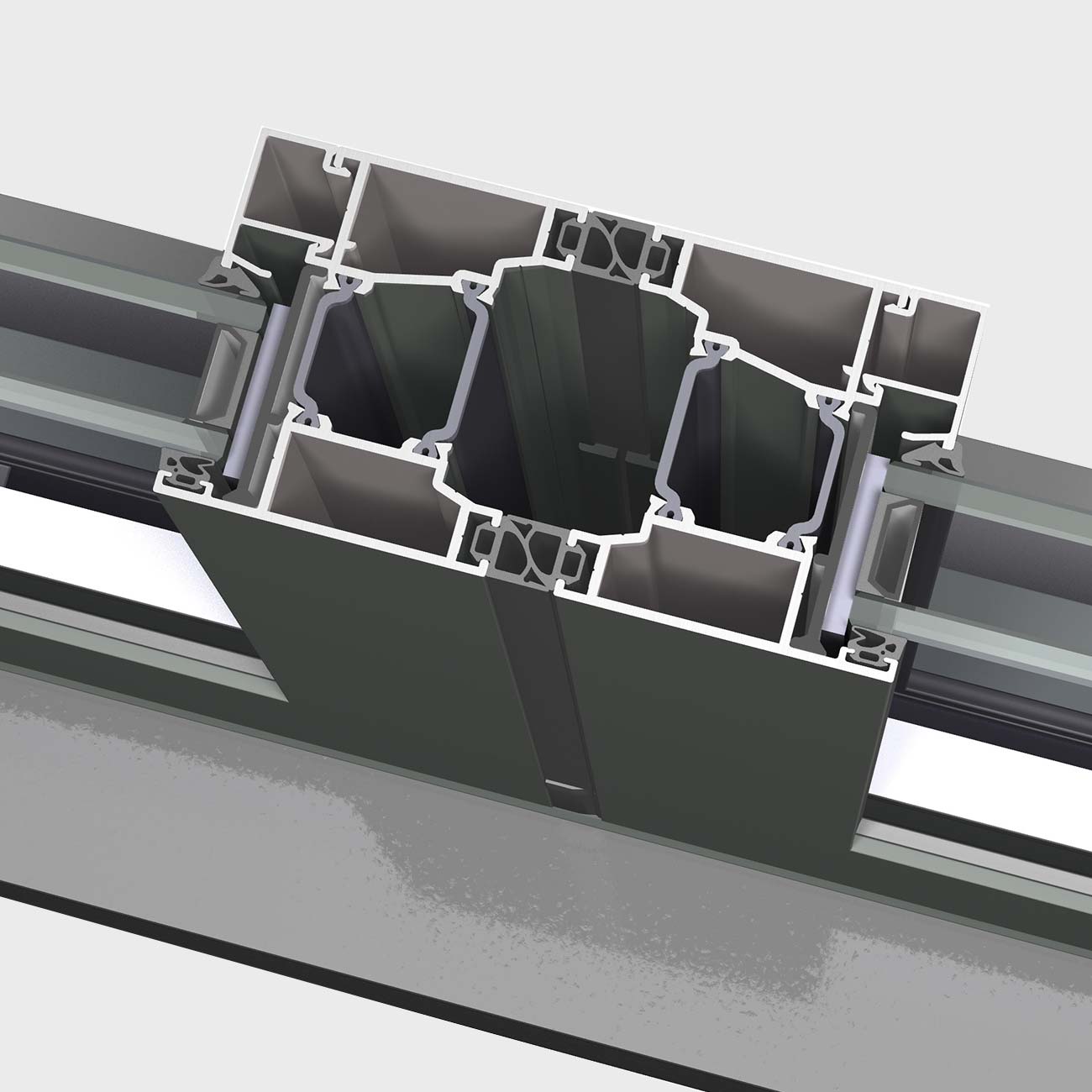 The profile used to make Raum aluminium bifolds