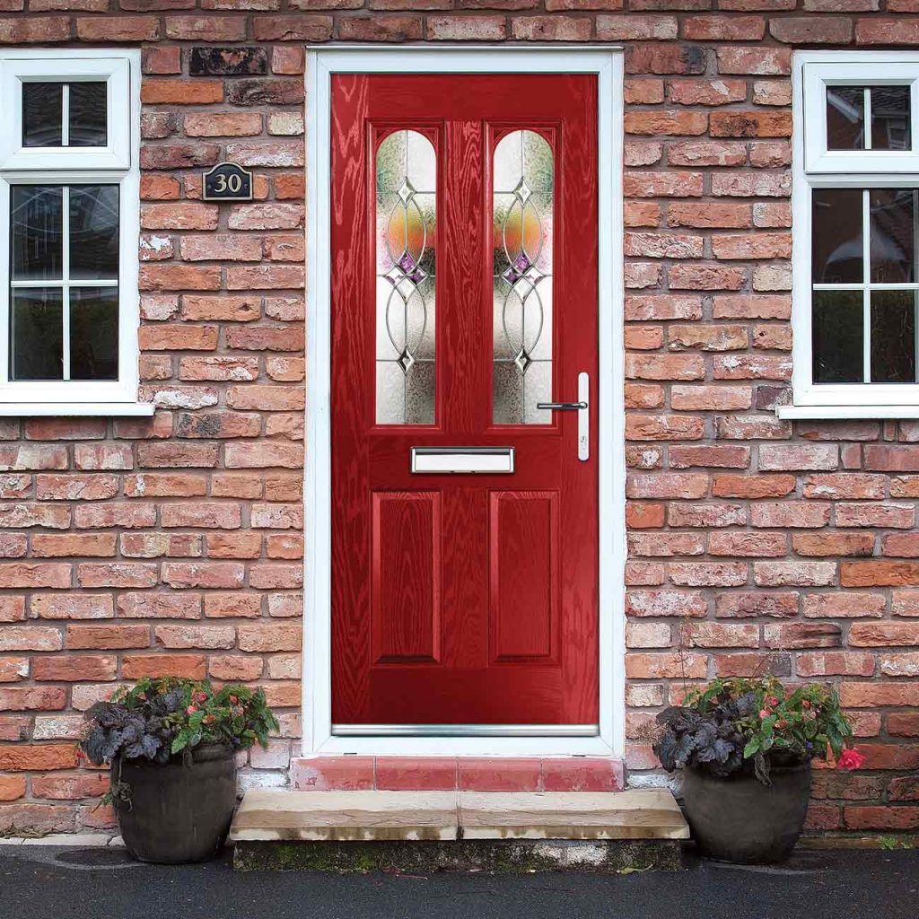 Composite residential entrance door supplied