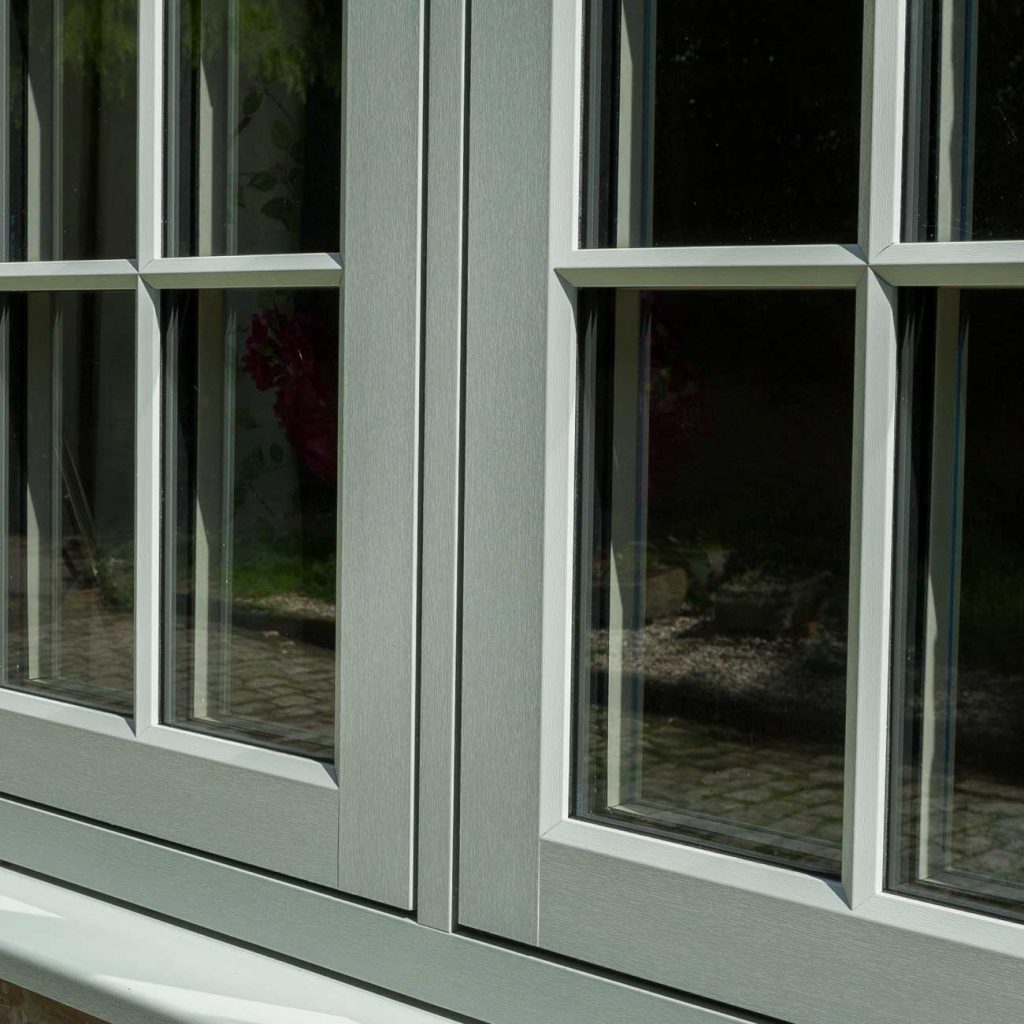 Residence 9 window close-up of mechanical joint and secure glazed unit