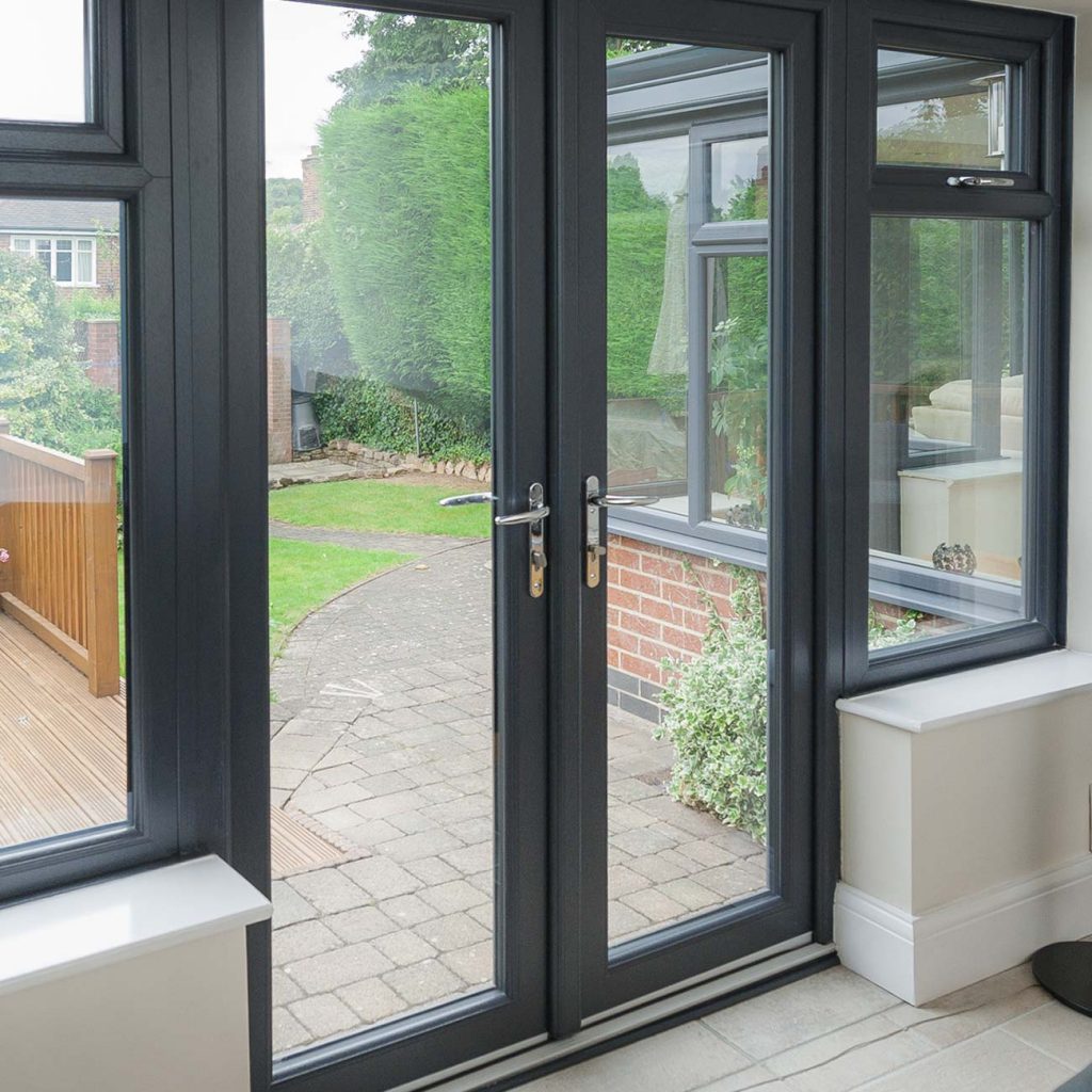 Stylish upvc french doors with slim sightlines
