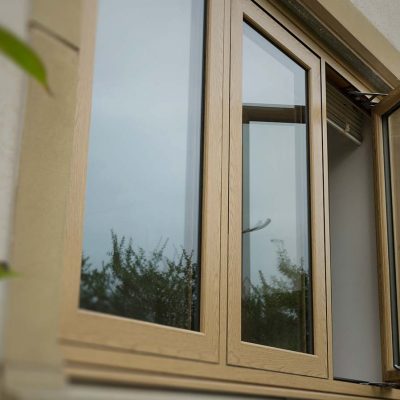 uPVC infinity window with smooth seamless weld