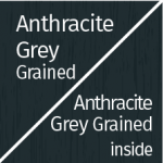 Anthracite Grey Grained / White inside