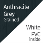 Anthracite Grey Grained / White inside
