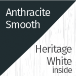 Anthracite Grey Smooth / Heritage White inside