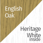 English Oak / Heritage White inside