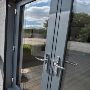 Infinity flush french doors