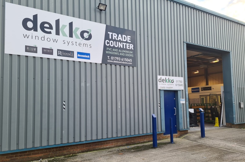 Outside the Dekko trade counter.