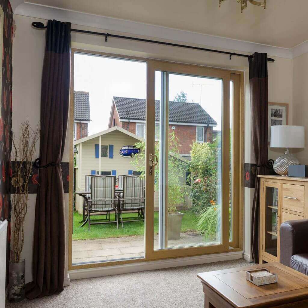 Sliding patio door internal view