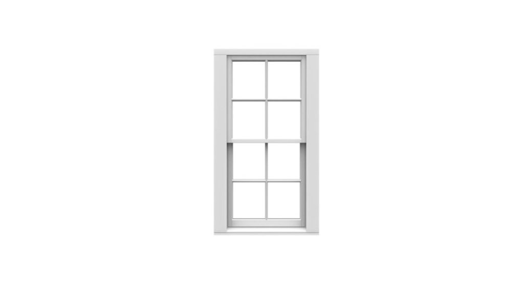 A classic white heritage sash window featuring multiple glass panes divided by muntins, embodying traditional architectural style and elegance.
